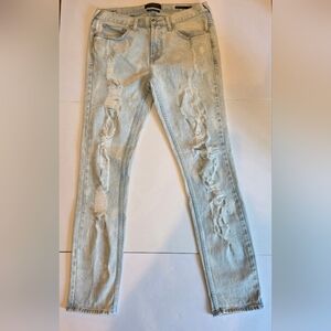 Pacsun Distressed Light Blue Skinny Jeans